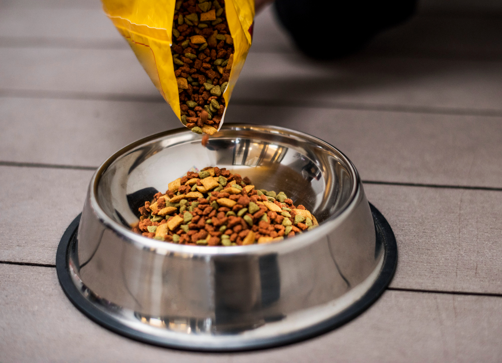 pouring-pet-food-into-bowl-
